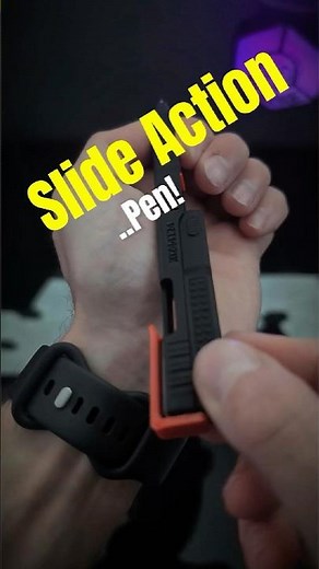 3D printed Slide Action ballpoint pen - with rhymes!#3dhojor #3dprinting #pen #design #maker #diy