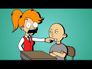 Classic Caillou Bites His Teacher Miss Martin's Tip of The Index Finger / Detention and Grounded