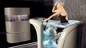 "Fit Wet" of the idea of ​​becoming a more effective exercise if exercising with an underwater bicycle with a jet bath