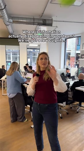 Blink on Instagram: "The real culprit isn’t a person—it’s the chaos. Information doesn’t disappear because someone’s dropping the ball. It vanishes in overflowing inboxes, scattered across too many systems, buried in conversations that happened three meetings ago. The problem? We’re all too busy firefighting to make information actually accessible. That’s exactly why we built Blink—one digital front door where your team can actually find what they need, when they need it. No more hunting. No mor