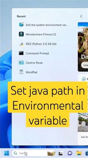 Set java path in Environmental variable #viralvideo #youtubeshorts #shortsfeed #viral #shorts #java