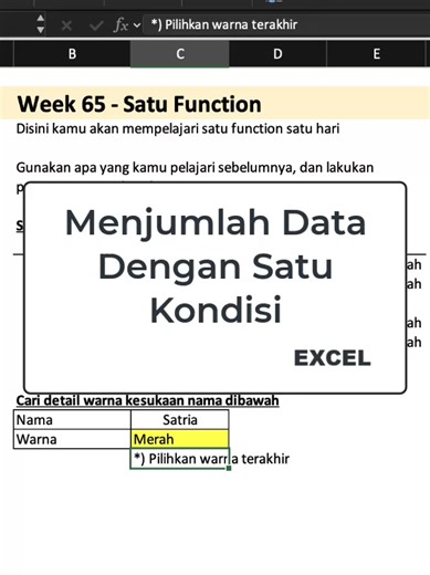 Hitung Revenue per Region | Smart Filter with DSUM Dalam sales report, angka total sering perlu difokuskan ke satu region tertentu. Kalau hitung manual atau filter satu-satu, prosesnya jadi tidak efisien dan rawan miss. Cara menghitung total revenue berdasarkan region tertentu menggunakan criteria, jadi hasilnya lebih targeted dan sesuai kebutuhan analisis. #BelajarExcel #DSUM #DataAnalytics #SalesReport #ExcelTips #BelajarData #ShortVideoEdukasi 🔔 Jangan lupa untuk like, comment, dan subscribe