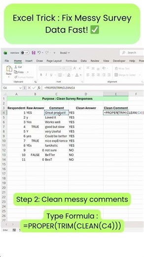 Excel Data Cleaning : Fix Messy Text & Comments Instantly!