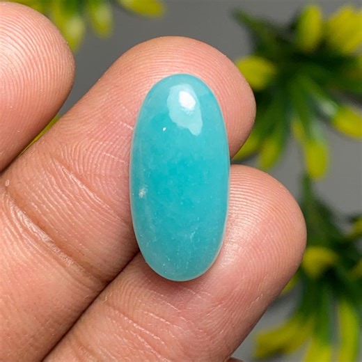 Natural Peruvian Amazonite Cabochon, Loose Gemstone, 22x10x5 | 10 CTS - Etsy