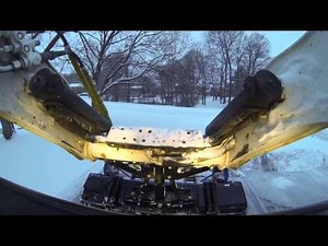 Bobcat T300 snowplowing