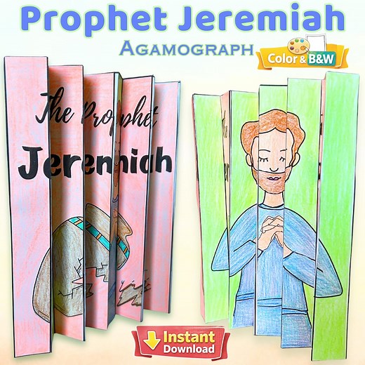 Prophet Jeremiah Agamograph Craft, Sunday School Coloring Activity (PDF Download) - Etsy