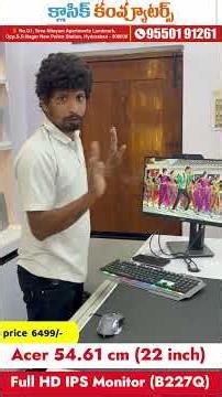 ACER B227Q Monitor | Webcam ,Speakers ,Mic test | #monitor #tv #viral #shorts #hyderabad