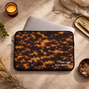 Tortoise Pattern Laptop Sleeve With Custom Text| Aesthetic Protective Case |easter, Valentine Gift for Her| 12'' 13'' 15'' MacBook & Windows - Etsy Canada