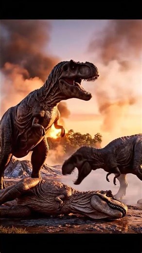 Ghost Rex vs a sleeping T-Rex in a Prehistoric World