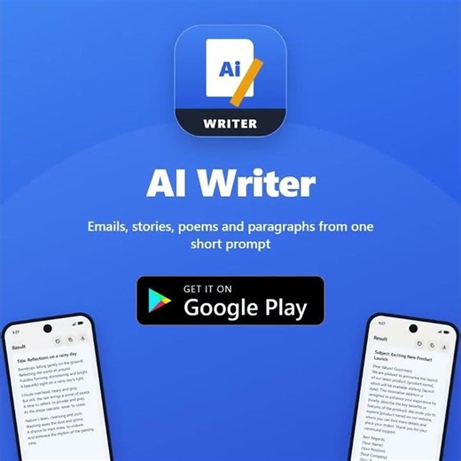 AI Writer: Story, Email, Poem #aiwriter #smartphone #productivity #tech