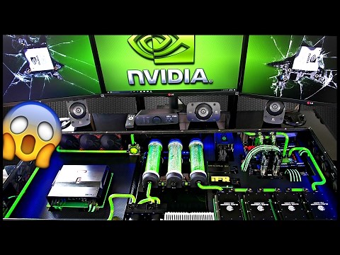 ULTIMATE 2017 DIY Custom Desk PC Mod Setup Tour - Water Cooled Gaming Computer in a Desk