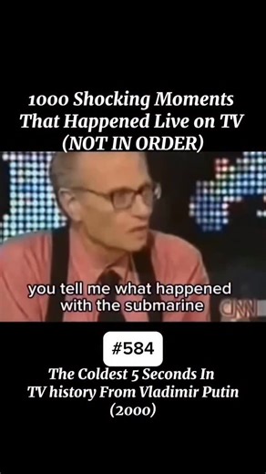 OFFICIAL CAUGHTLIVE ACCOUNT on Instagram: "On September 8, 2000, Vladimir Putin appeared on CNN’s Larry King Live for one of his first major Western television interviews as Russia’s new president. Near the end of the program, Larry King asked a question that was on the mind of viewers around the world: “What happened with the submarine?”—a reference to the Kursk nuclear submarine, which had exploded and sunk in the Barents Sea less than a month earlier, killing all 118 sailors on board. Without