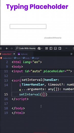 Typing Placeholder Effect with JavaScript | Auto-Type Input UI