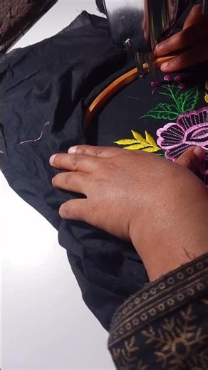 simple machine embroidery normal sewing machine hand embroidery step by step #machineembroidery