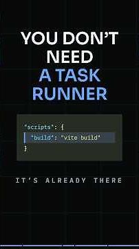 Ditch the Task Runner Dependencies #npm #webdev #buildtools
