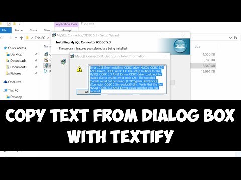 Copy text from dialog box on Windows with Textify
