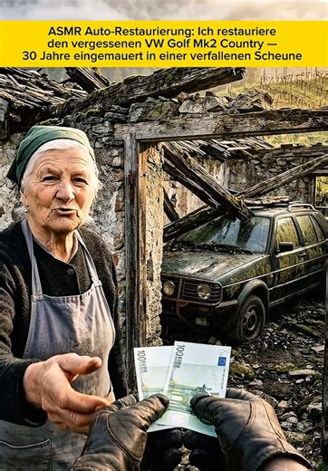 Ein vergessener VW Golf Mk2 Country in Dunkelgrünmetallic — 30 Jahre eingeschlossen in einer verfallenen Alpenscheune — wird in einer epischen Vollrestauration von Rost und Moos zu neuem Leben erweckt! #oldtimer #youngtimer #restaurierung #werkstatt #scheunenfund