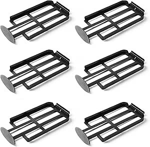 Slat Wall Hat Display - 6 Pack Retail Baseball Caps Display Shelf with Plastic Slatwall Hat Displays for Organizing and Showcasing Your Hats