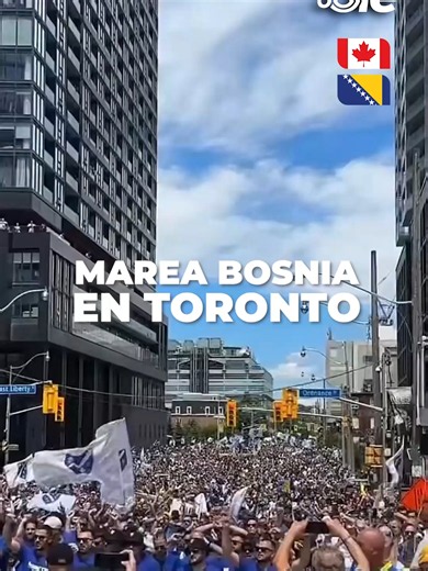 🇧🇦 ¡TERRIBLE MAREA BOSNIA EN LAS CALLES DE TORONTO PARA EL DEBUT MUNDIALISTA ANTE CANADÁ! 🎥 BosniaNTBall
