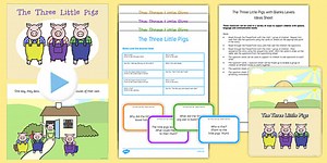 The Three Little Pigs with Blanks Level Questions