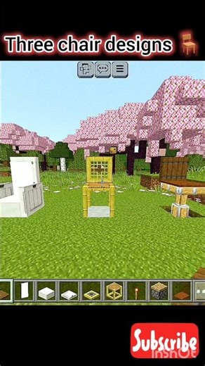 THREE CHAIR DESIGNS for Minecraft #shorts