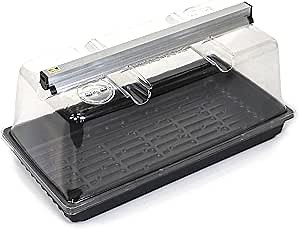 SunBlaster SL1600228 Prism Lens Powered LED Mini Greenhouse Kit w/NanoTech Light Reflector & Double-Thick Tray for Seed Starting or Plant Propagation