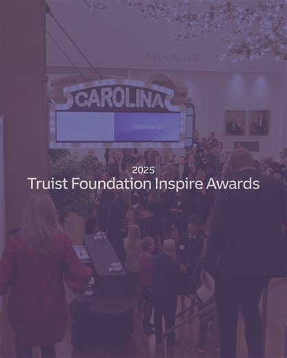 Looking back at an incredible evening at the 2025 #TruistFoundation Inspire Awards! The livestream and in-person audience at the Carolina Theater were treated to an evening filled with joy, entertainment, and—of course—inspiration. Watch the recap to see who took home the first-place, second-place, and Audience Favorite grants—and congratulations to all the winners! | Truist