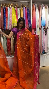 1M views · 8.5K reactions | Orange Magenta Designer Jamdani ❤️ | Dress Me | Facebook