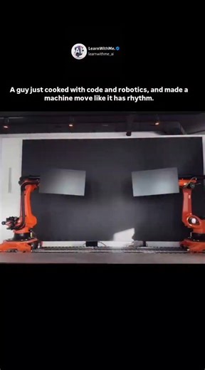 Learn Daily AI on Instagram: "Robotic arm choreography , This project shows how robotics meets precision and creativity. A robotic arm performing choreographed movements isn’t just motion , it’s the result of kinematics, control algorithms, timing synchronization, and real-time motor coordination. Every move is calculated, repeatable, and optimized for accuracy, turning raw code into smooth physical expression. Projects like this highlight how robotics is evolving beyond industry into art, inter