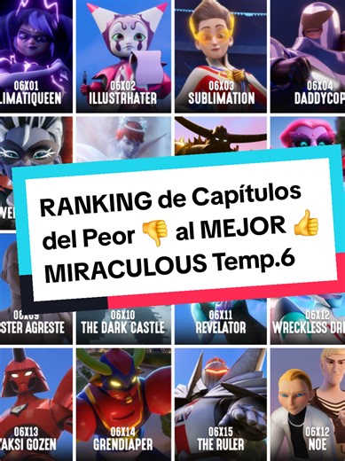 Ranking de los Capítulos de Miraculous Ladybug Temporada 6