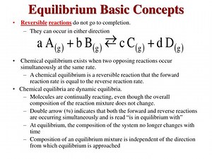 Equilibrium Basic Concepts - SlideServe