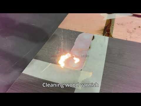 TPC-500W small pulse cleaning machine demonstration video, wood and metal cleaning