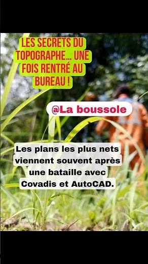 La boussole #topographie #autocad