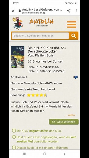 Der schwarze Joker ( BD 55 ) #antolinchepion #antolinlösungen #antolinlösungenmitbilder #fy