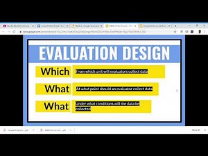 Evaluation Designs