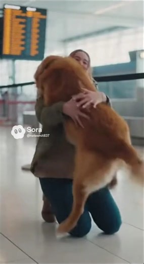 dog sees owner after a long time apart! #pets