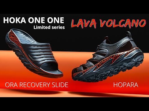 HOKA ONE ONE "Lava Volcano" ORA RECOVERY SLIDE & HOPARA