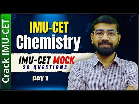 IMU-CET 2026 Chemistry Mock Test | 20 Questions | Day 1 | MNOPTA