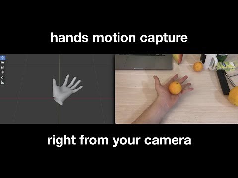 Hands motion capture (finger tracking) just with a regular camera and AI