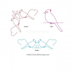 Northern Cardinal Set - E2E Digital Quilting Pattern / Design for Longarm Machine Quilting - Etsy