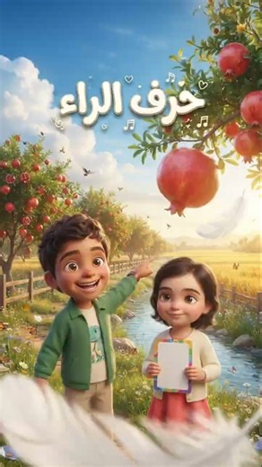 حرف الراء | تعلم حرف الراء للأطفال | رَ رُ رِ | رمان - رز - ريشة | بدون موسيقى
