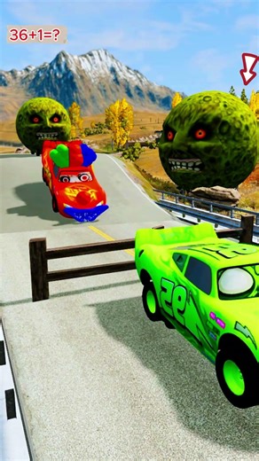 Big & Small Moon Colors Cars vs Giant Hand Slap - BeamNG.Drive #automobile #lightningmcquee #beamng