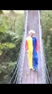 Runners Encounter Clown in the Woods