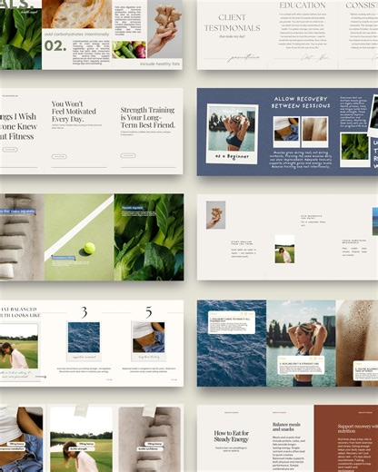 Health and Wellness Instagram Carousel Templates: Therapist Fitness Trainer Coach Canva Social Media Posts - Etsy