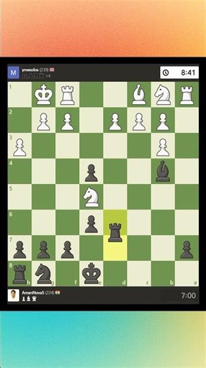 AmanNova5 Wins by Resignation vs Muhammad MUSA | Powerful Online Chess Game #shorts