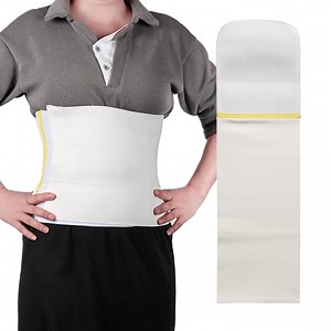 EZ Assistive Abdominal Binder, Postpartum Belly Wrap, Latex-Free Postpartum Support Belts, White, 9" Wide, Small (22"~30") , 1 Count