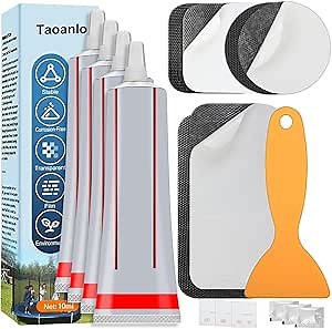 Self-Adhesive Trampoline Patch Repair Kit | Repair Trampoline Mat Tear or Hole in a Trampoline Mat Ground Stakes