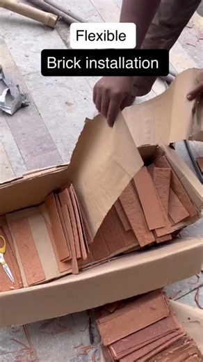 From Installation to Finish | Flexible Brick Cladding at Bhumi World. #interiordesign #instalation