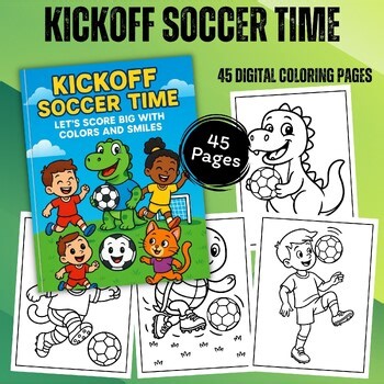 Kickoff Soccer Time Coloring Pages | 45 Fun Sports Activity Sheets for Kids