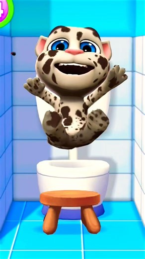Tom funny moments on toilet 🚽#talkingtom #mytom2 #funny #tomcat #shorts #viralshort